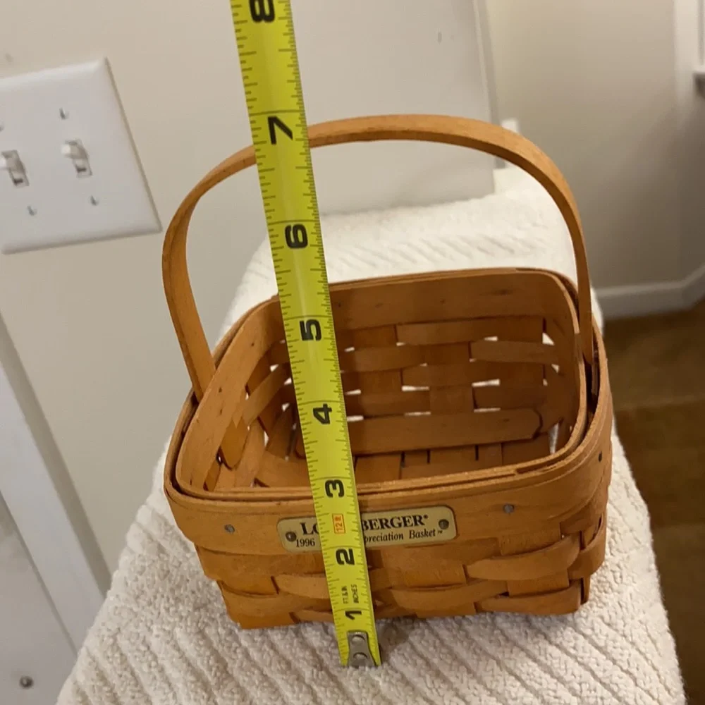 Vintage Longaberger 1996 Brown Square Hostess Appreciation Collectible Basket